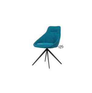 Silla Giratoria LOLA, Textil / Acero / Azul
