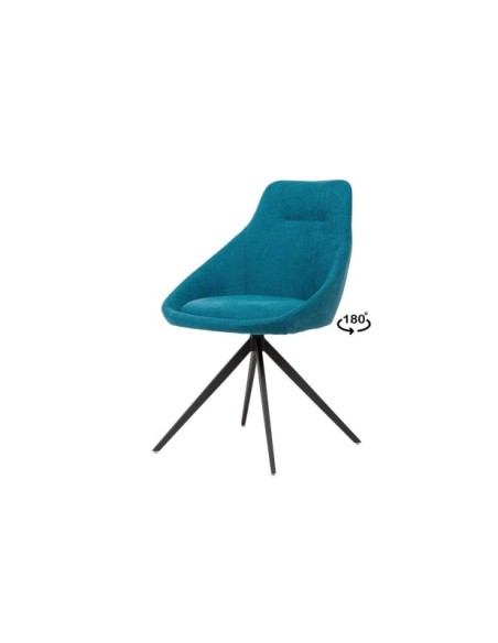 Silla Giratoria LOLA, Textil / Acero / Azul