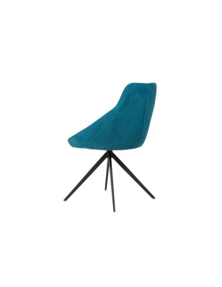 Silla Giratoria LOLA, Textil / Acero / Azul