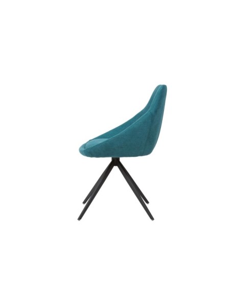 Silla Giratoria LOLA, Textil / Acero / Azul