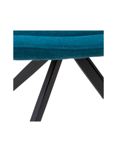 Silla Giratoria LOLA, Textil / Acero / Azul