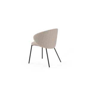 Silla ROSLEV, Textil / Plástico / Metal / Taupe 2