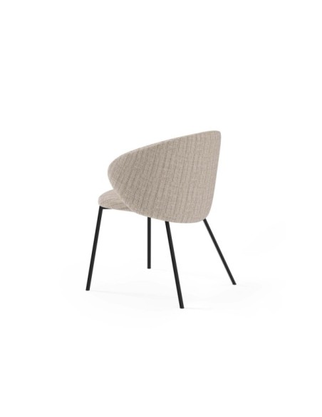 Silla ROSLEV, Textil / Plástico / Metal / Taupe