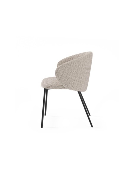 Silla ROSLEV, Textil / Plástico / Metal / Taupe