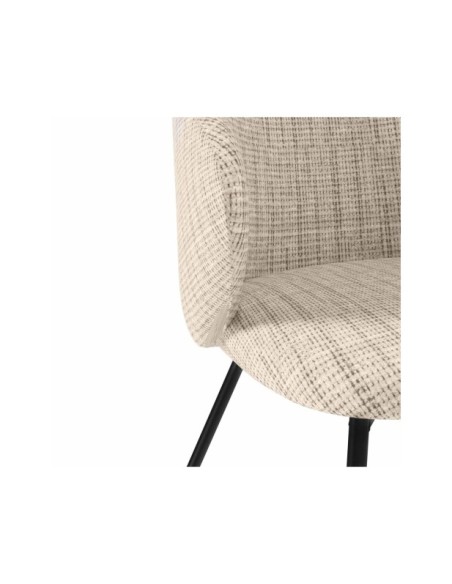 Silla ROSLEV, Textil / Plástico / Metal / Taupe