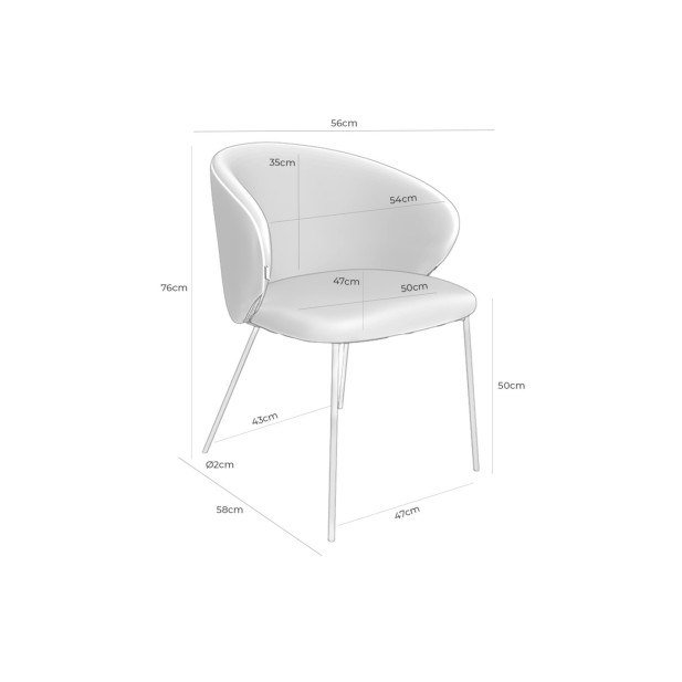 Silla ROSLEV, Textil / Plástico /...