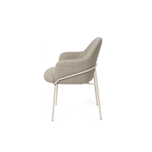 Silla ARIEL, Textil / Metal / Taupe /...