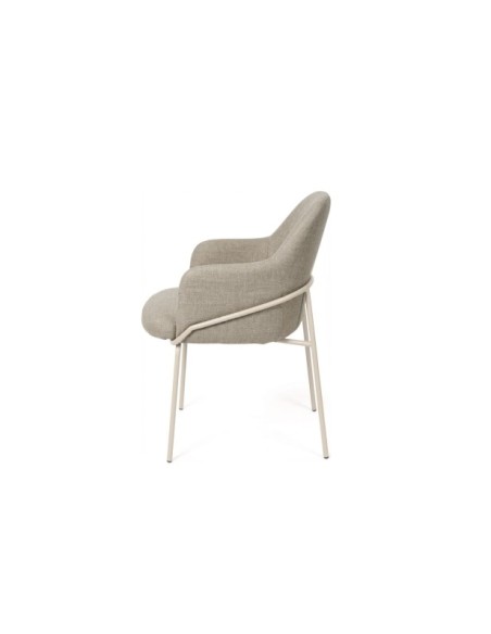 Silla ARIEL, Textil / Metal / Taupe / Beige