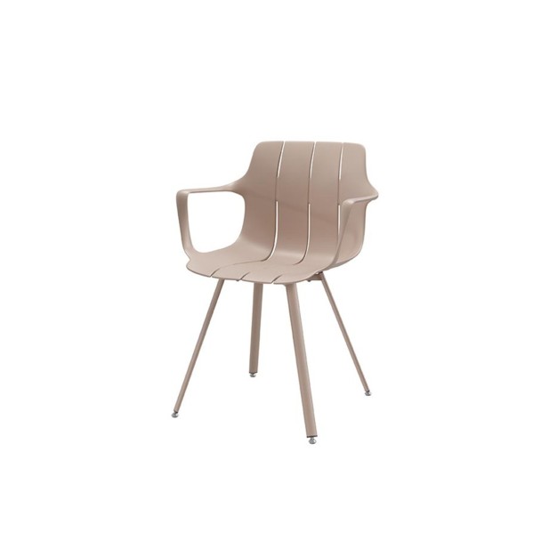 Silla OMAR, Plástico / Metal / Beige