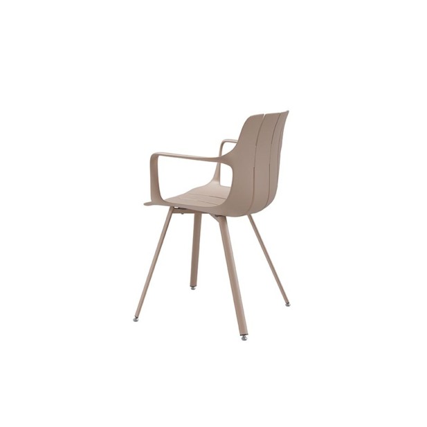 Silla OMAR, Plástico / Metal / Beige