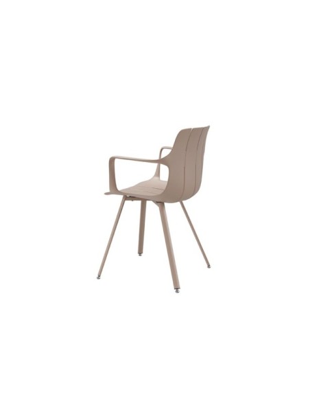 Silla OMAR, Plástico / Metal / Beige