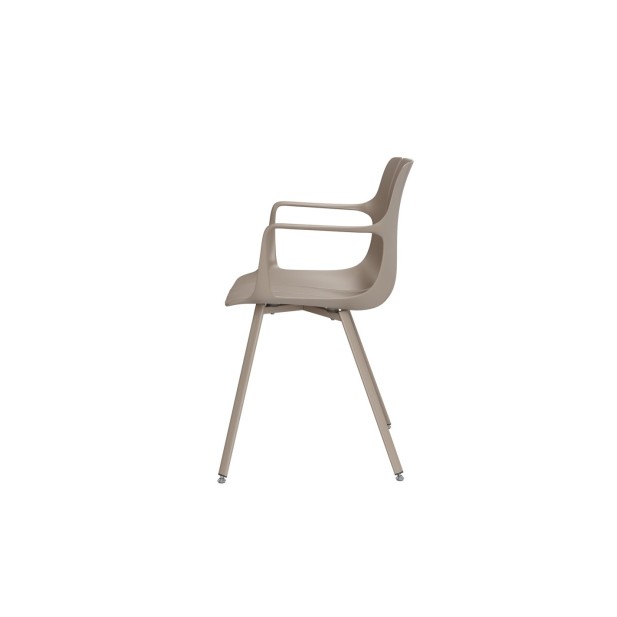 Silla OMAR, Plástico / Metal / Beige
