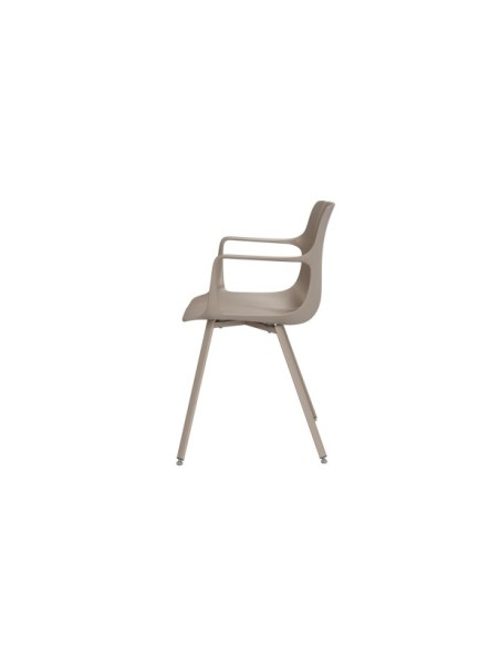 Silla OMAR, Plástico / Metal / Beige