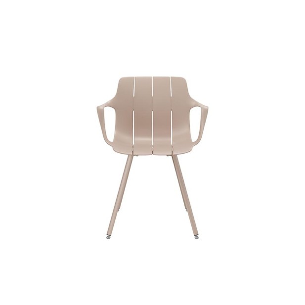 Silla OMAR, Plástico / Metal / Beige