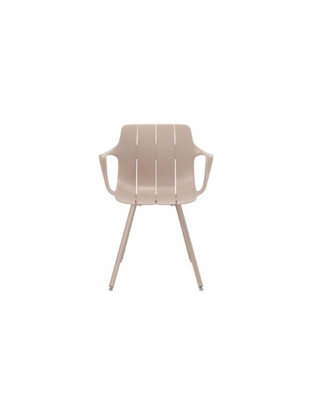 Silla OMAR, Plástico / Metal / Beige
