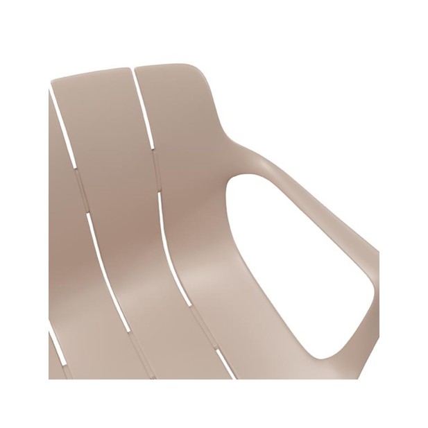 Silla OMAR, Plástico / Metal / Beige