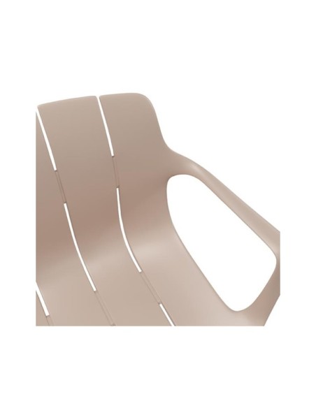 Silla OMAR, Plástico / Metal / Beige