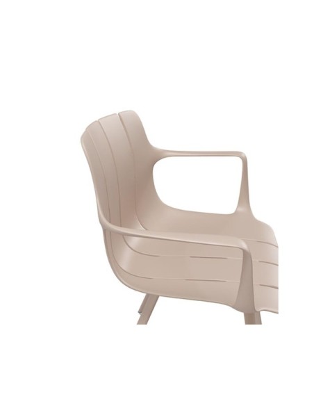 Silla OMAR, Plástico / Metal / Beige