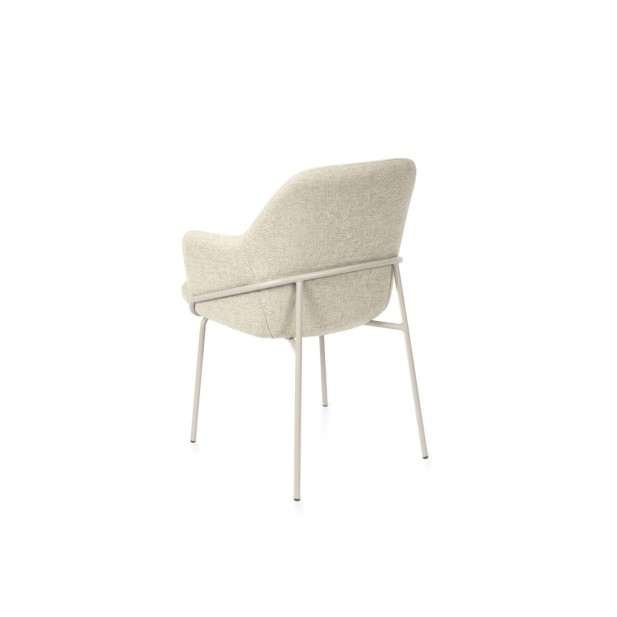 Silla ARIEL, Textil / Metal / Beige /...