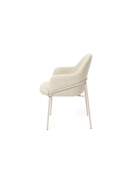 Silla ARIEL, Textil / Metal / Beige / Beige