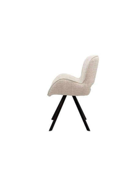 Silla ALLIE, Textil / Plástico / Metal / Beige