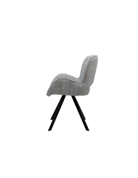Silla ALLIE, Textil / Plástico / Metal / Gris Claro