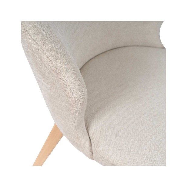 Silla TATE, Textil / Haya / Beige