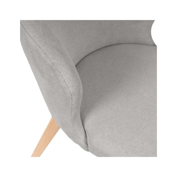 Silla TATE, Textil / Haya / Gris