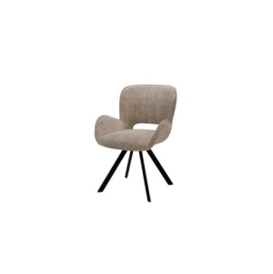 Silla ALLIE, Textil / Plástico / Metal / Taupe