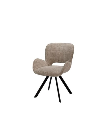 Silla ALLIE, Textil / Plástico / Metal / Taupe