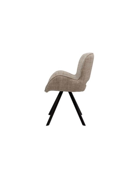 Silla ALLIE, Textil / Plástico / Metal / Taupe