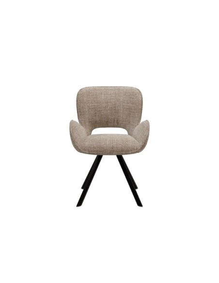 Silla ALLIE, Textil / Plástico / Metal / Taupe
