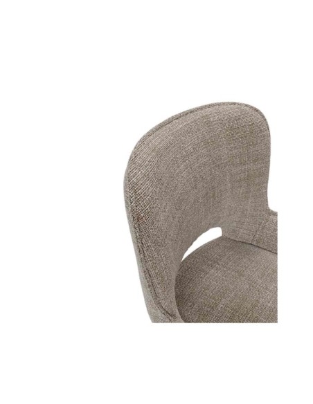 Silla ALLIE, Textil / Plástico / Metal / Taupe