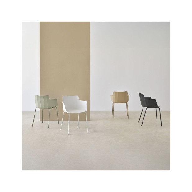 Silla ZETA, Plástico / Beige