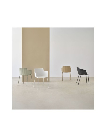 Silla ZETA, Plástico / Beige