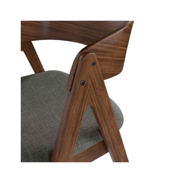 Silla RINA, Textil / Chapa de Nogal /...