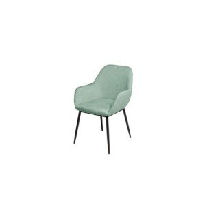 Silla BELLE, Textil / Contrachapado / Metal / Menta / Negro