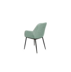 Silla BELLE, Textil / Contrachapado / Metal / Menta / Negro 2
