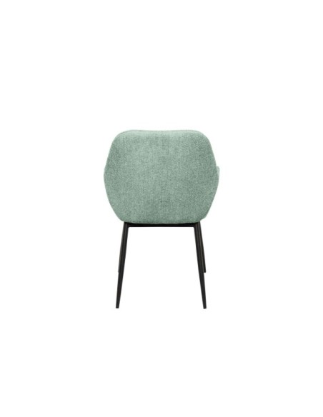 Silla BELLE, Textil / Contrachapado / Metal / Menta / Negro