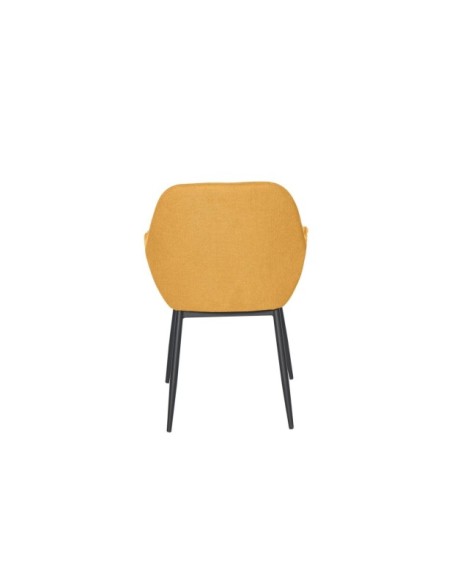 Silla BELLE, Textil / Contrachapado / Metal / Mostaza / Negro