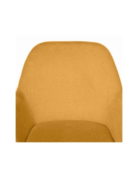 Silla BELLE, Textil / Contrachapado / Metal / Mostaza / Negro