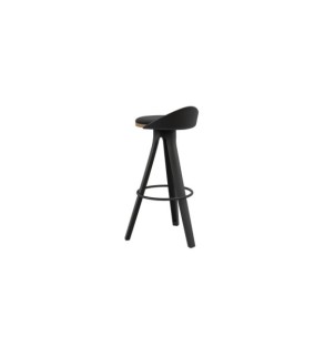 Taburete Alto DENISE 68 cm, Metal / Plástico / Negro 2