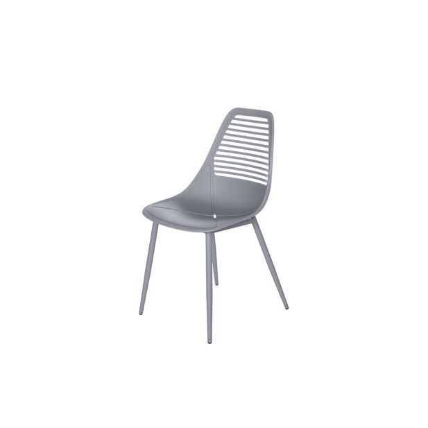 Silla LYNGS, Plástico / Metal / Gris
