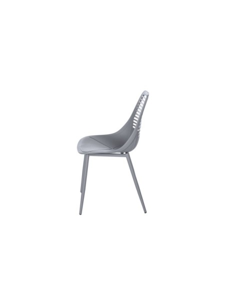 Silla LYNGS, Plástico / Metal / Gris