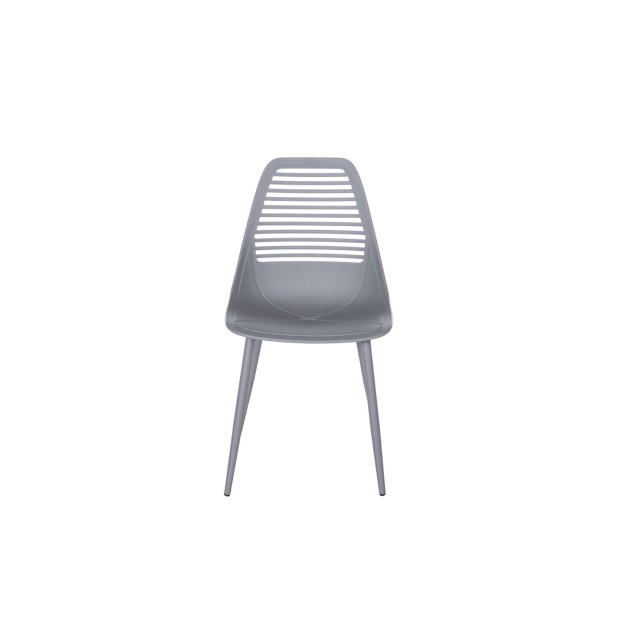 Silla LYNGS, Plástico / Metal / Gris