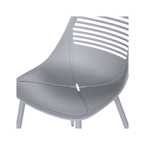 Silla LYNGS, Plástico / Metal / Gris