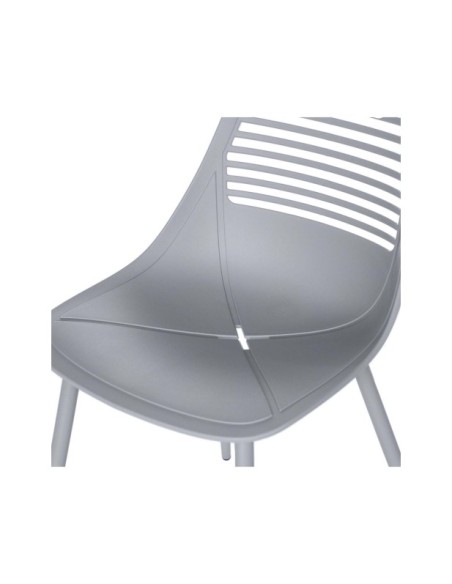 Silla LYNGS, Plástico / Metal / Gris