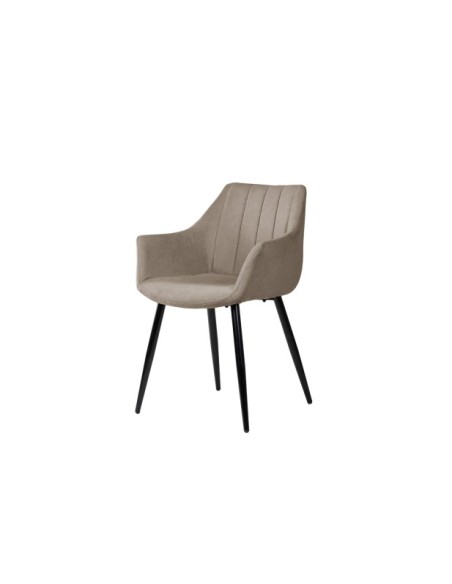 Silla LIHME, Textil / Contrachapado / Metal / Taupe