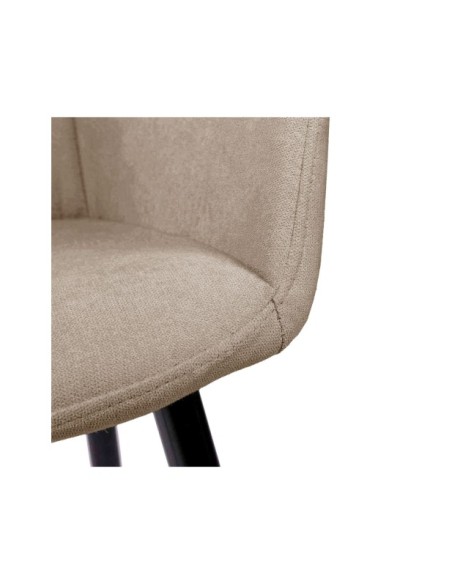 Silla LIHME, Textil / Contrachapado / Metal / Taupe