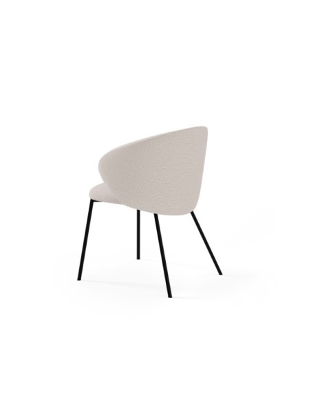 Silla ROSLEV, Textil / Plástico / Metal / Beige